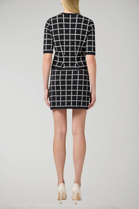 Elisabetta Franchi gonna donna in maglia jaquard con bottoni