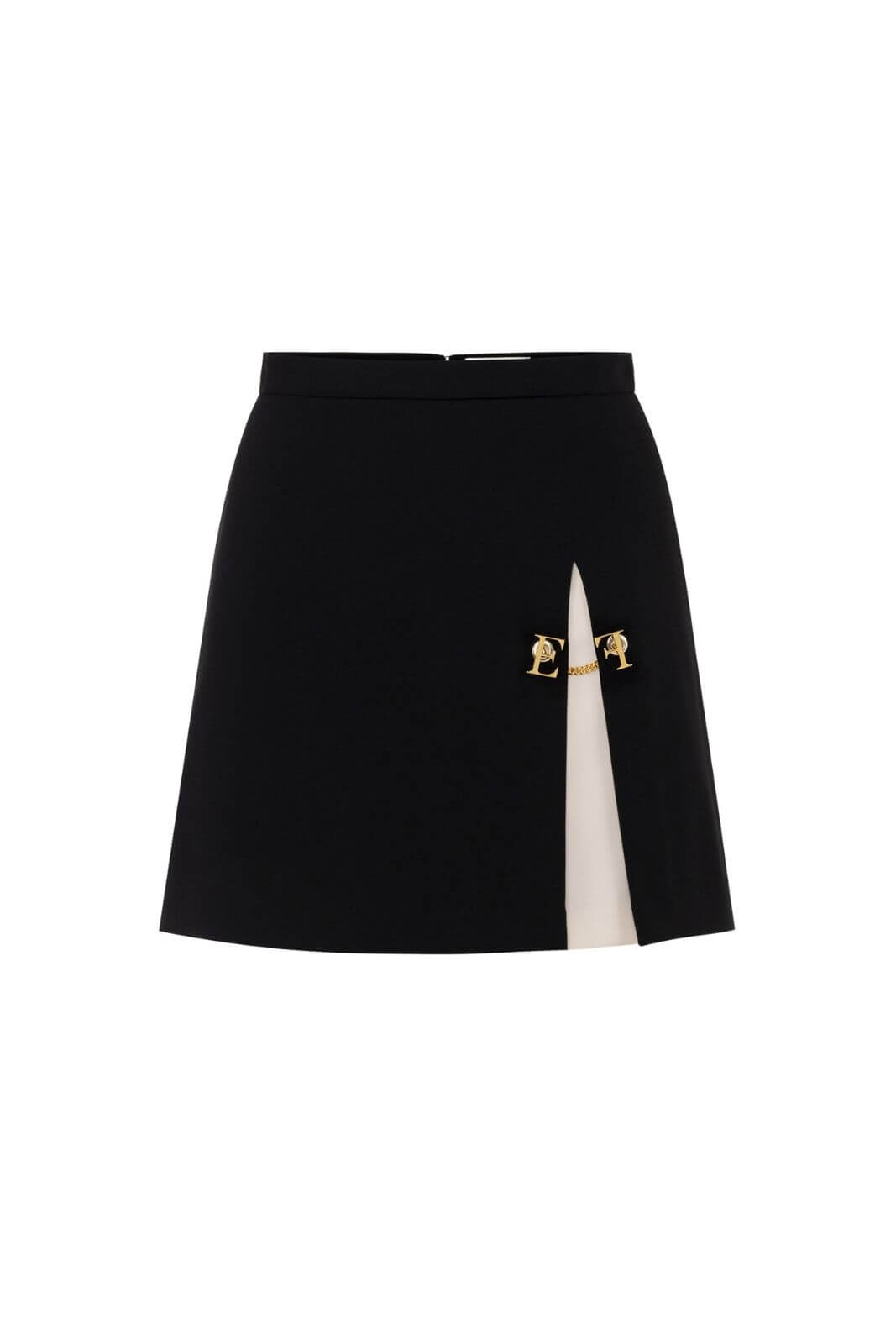 Elisabetta Franchi women's mini skirt in two-tone crepe