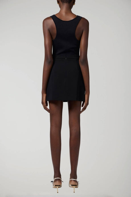 Elisabetta Franchi women's mini skirt in two-tone crepe