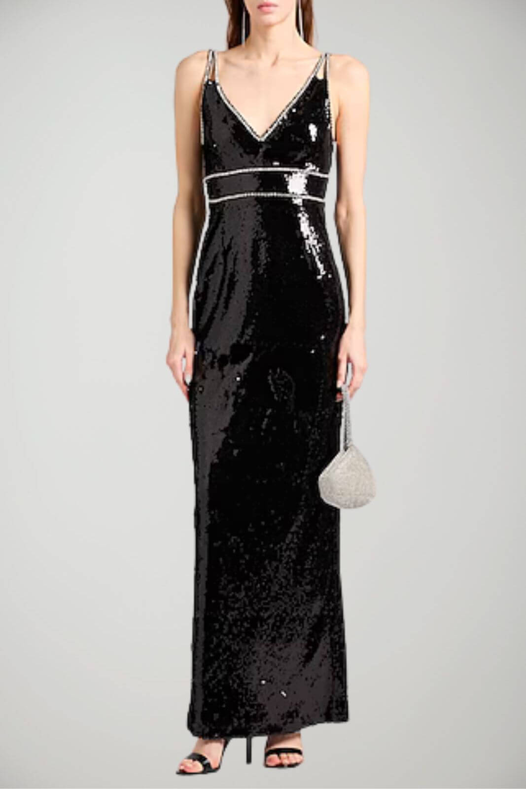 Gaelle Abito Donna lungo in paillettes con Strass