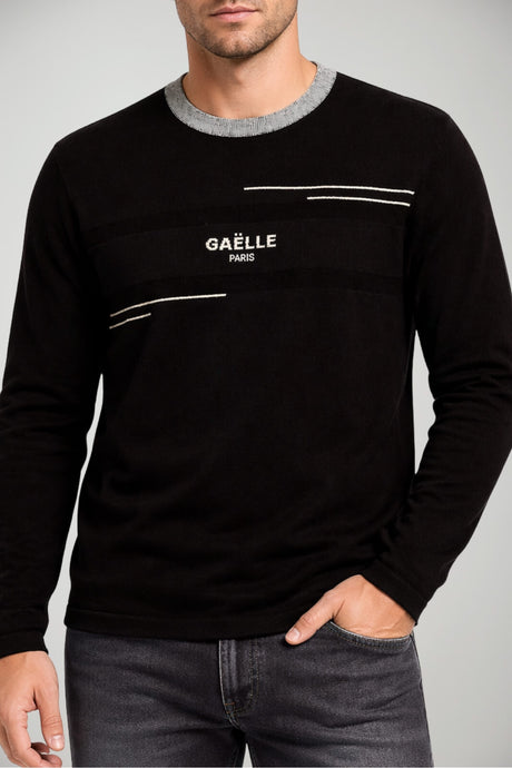 Maglia da uomo Gaelle a girocollo maniche lunghe con logo