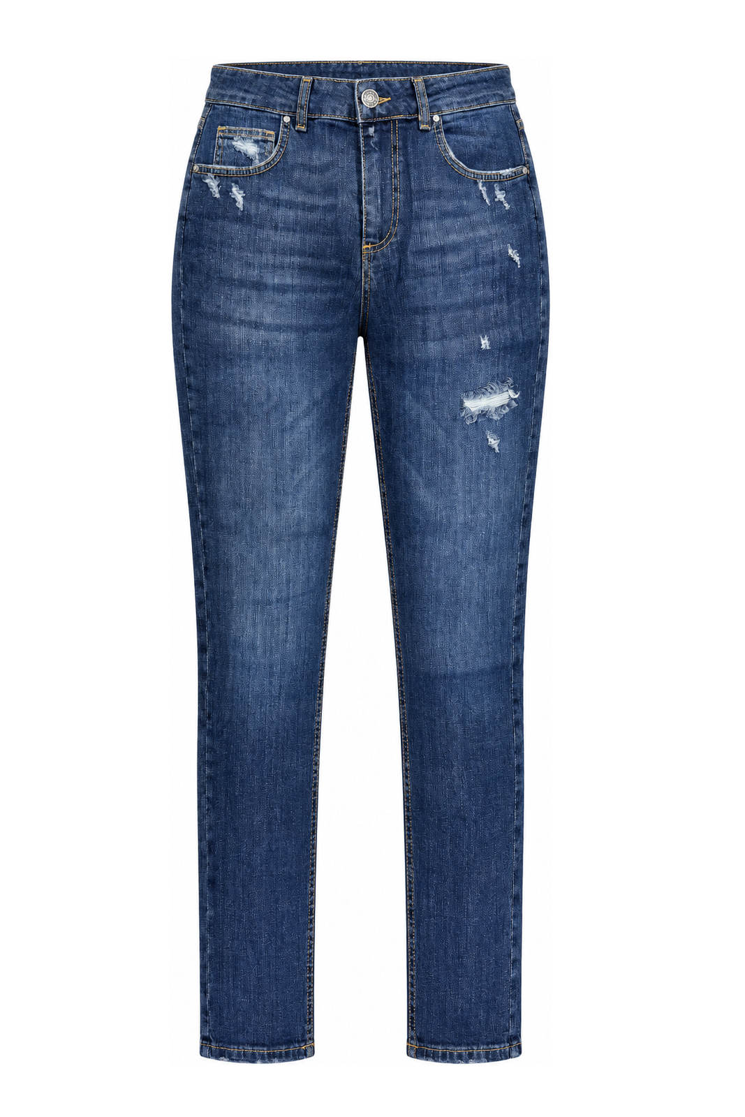 God Save Denim Jeans Donna Slim Fit con usure