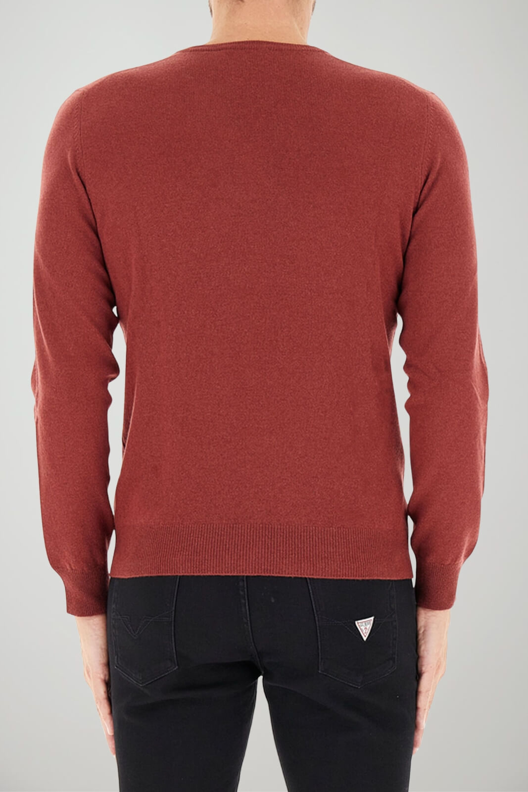 Gran Sasso Maglia Uomo Scollo a V in Misto Lana