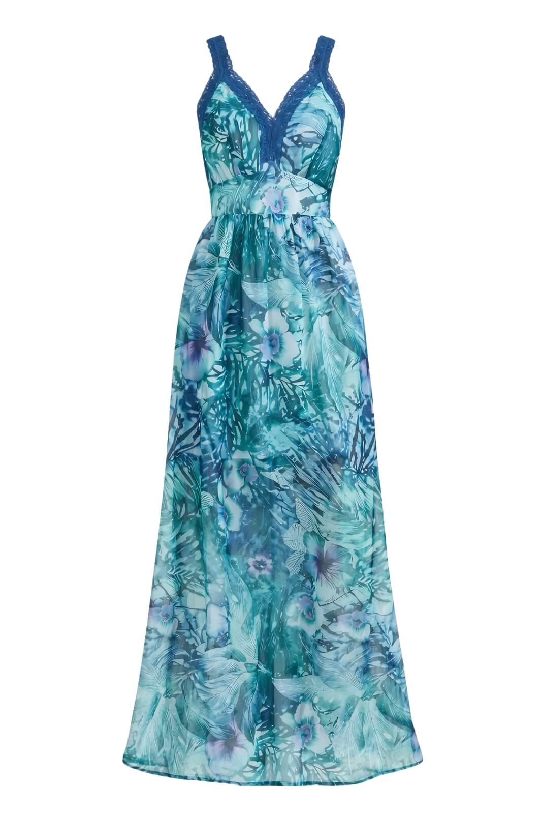 Guess Abito Donna stampa floreale con inserti in pizzo