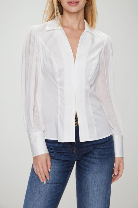 Guess Camicia Donna con maniche plissè