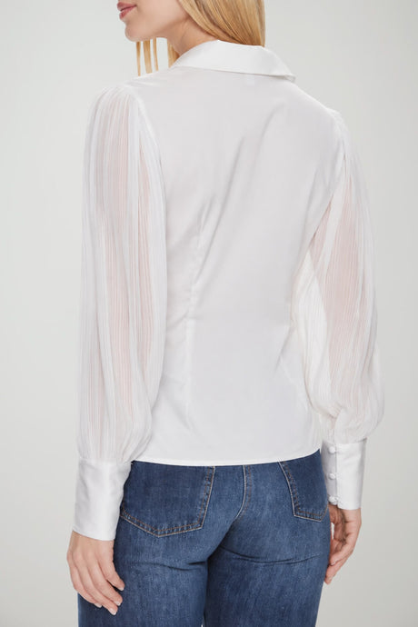 Guess Camicia Donna con maniche plissè