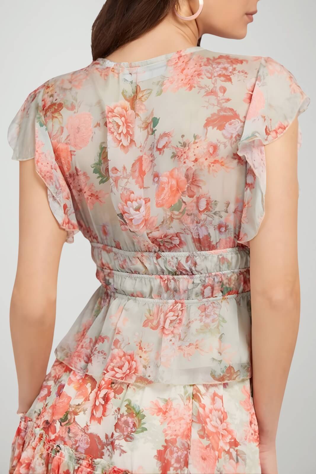 Guess Canotta Donna scollo a V stampa floreale