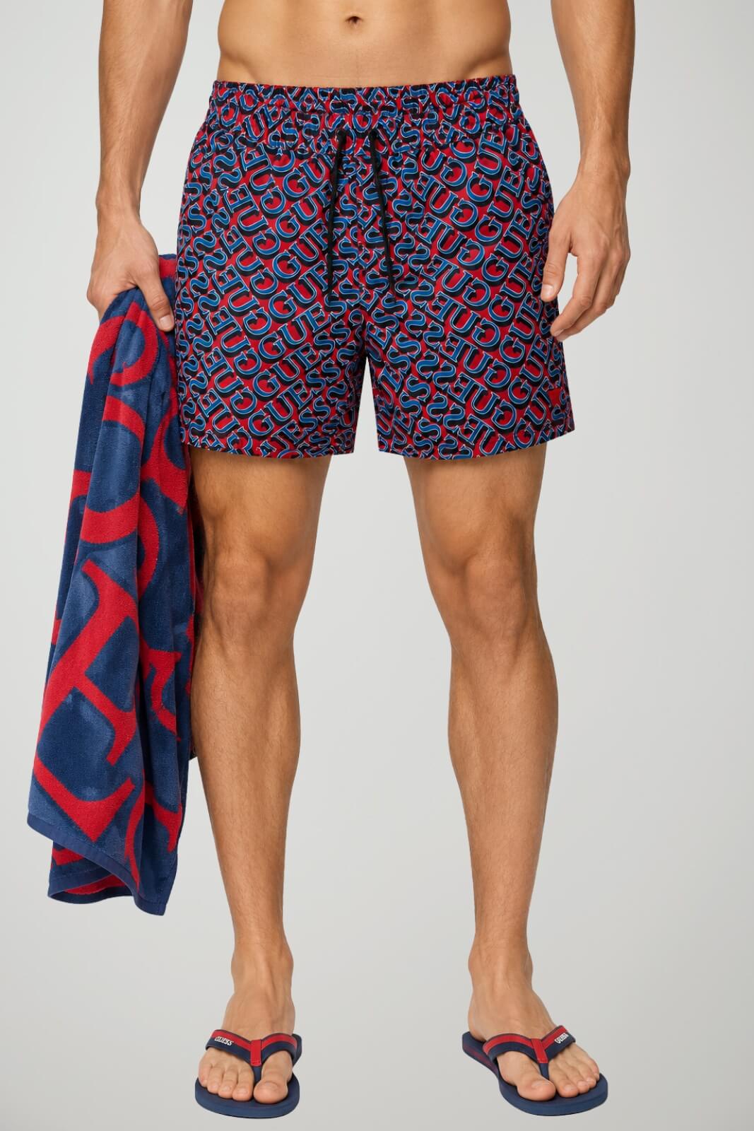 Guess Costume Uomo con Maxi Loghi