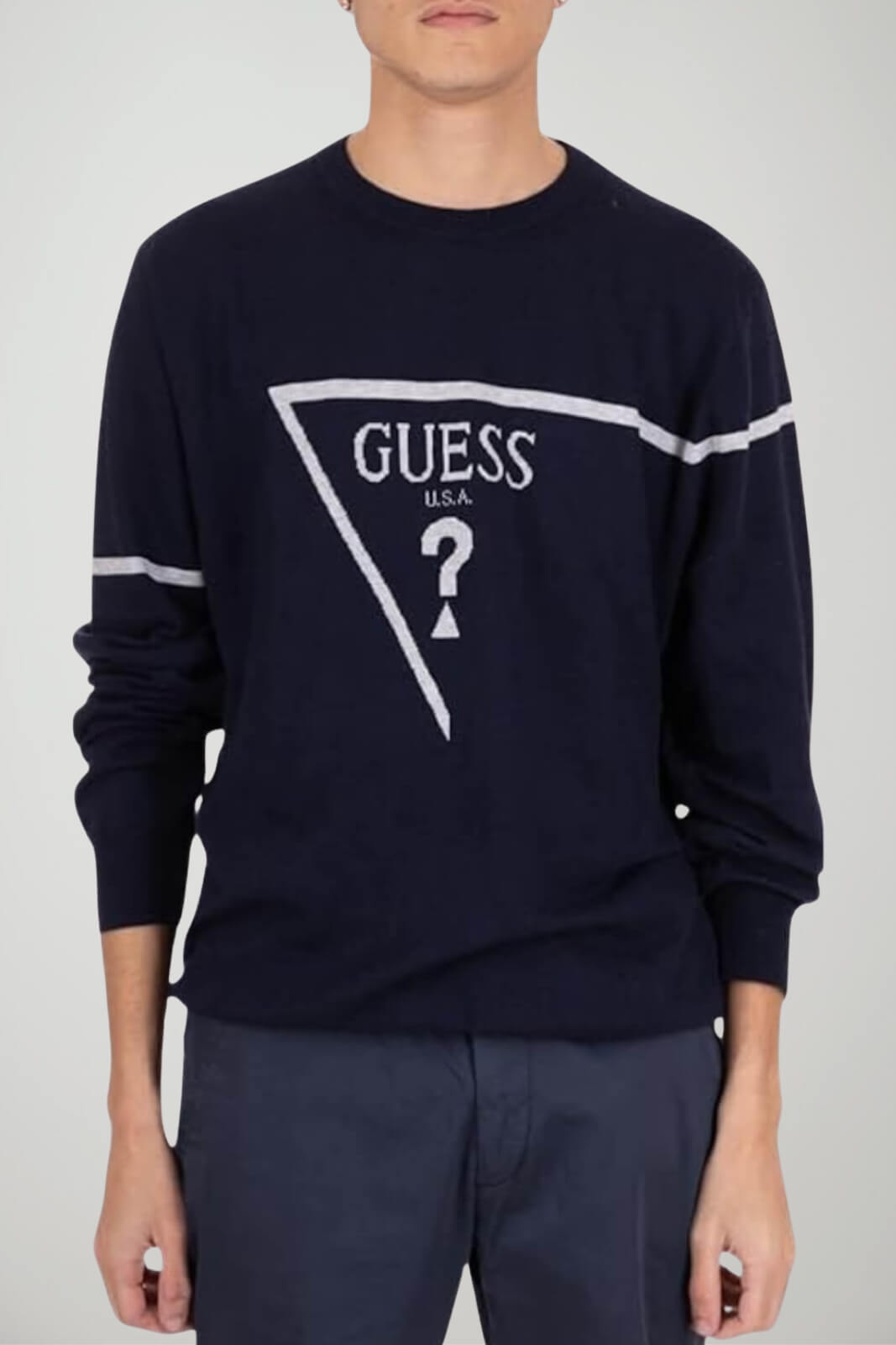 Guess Maglia Uomo con logo jacquard