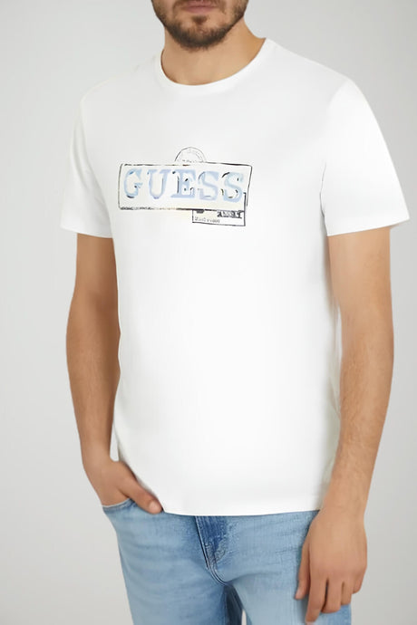 Guess T-shirt Uomo con logo centrale