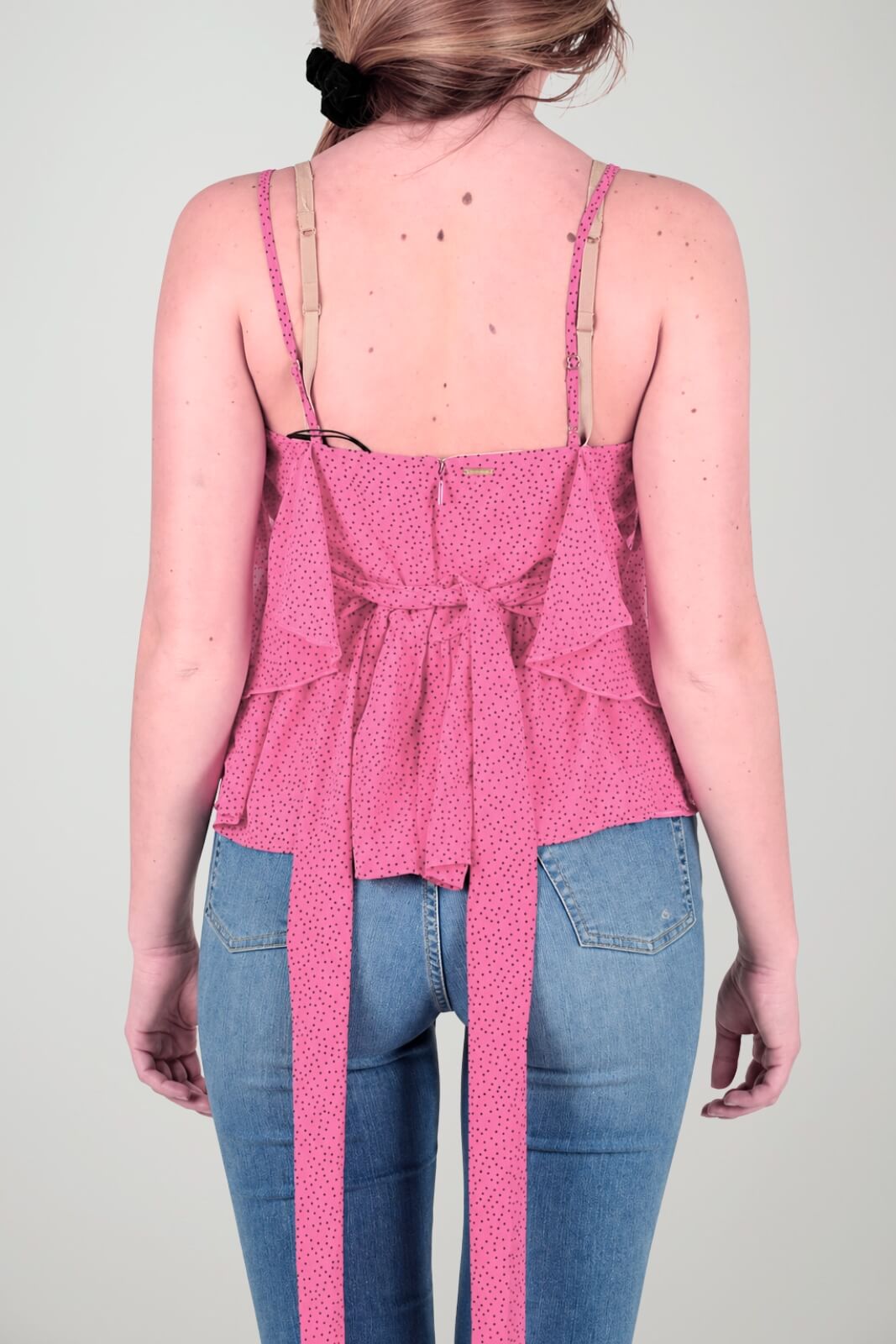 Guess Top Donna a pois con volant