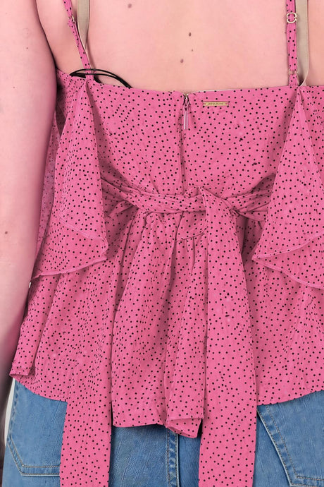 Guess Top Donna a pois con volant