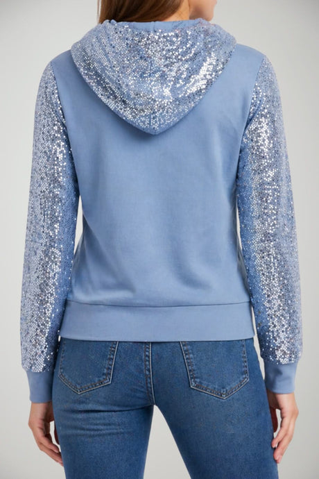 Felpa da donna Guess con cappuccio e paillettes