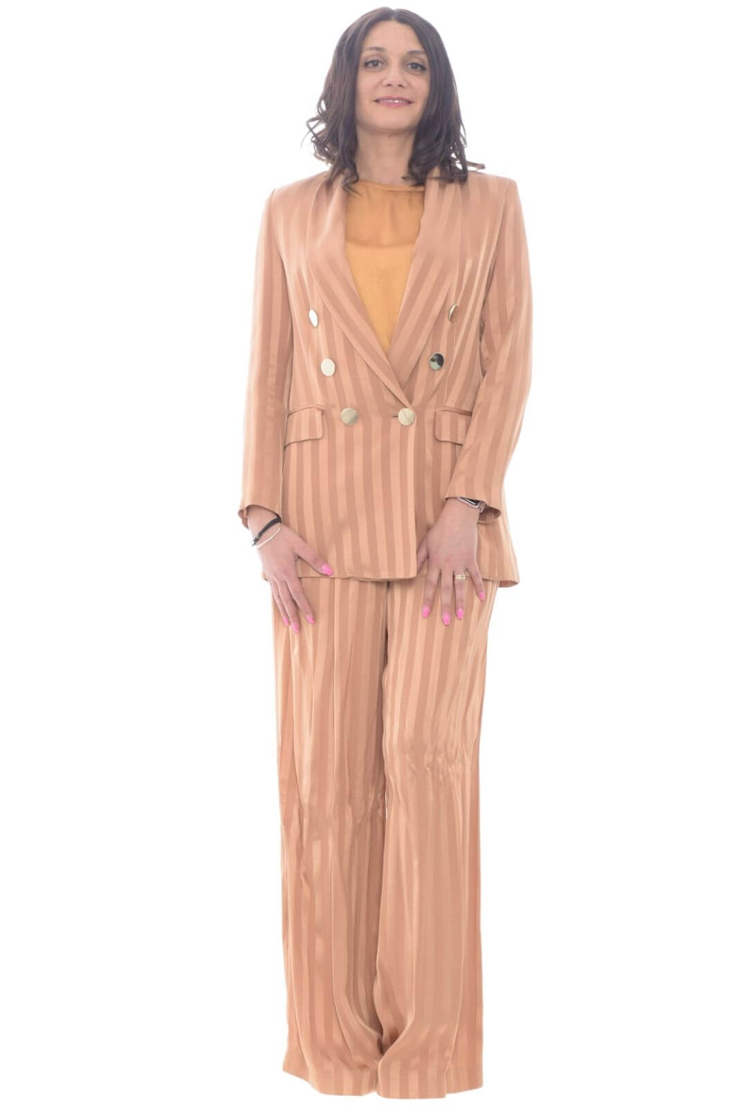 W Les Femmes Women's Double Breasted Jacket