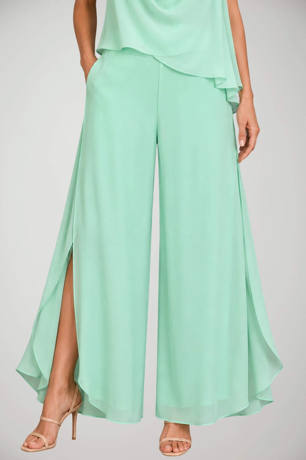 Pantaloni da donna Hanita fluido con spacchi