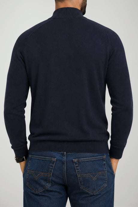 Harmont & Blaine Maglia Uomo con mezza zip e logo a contrasto