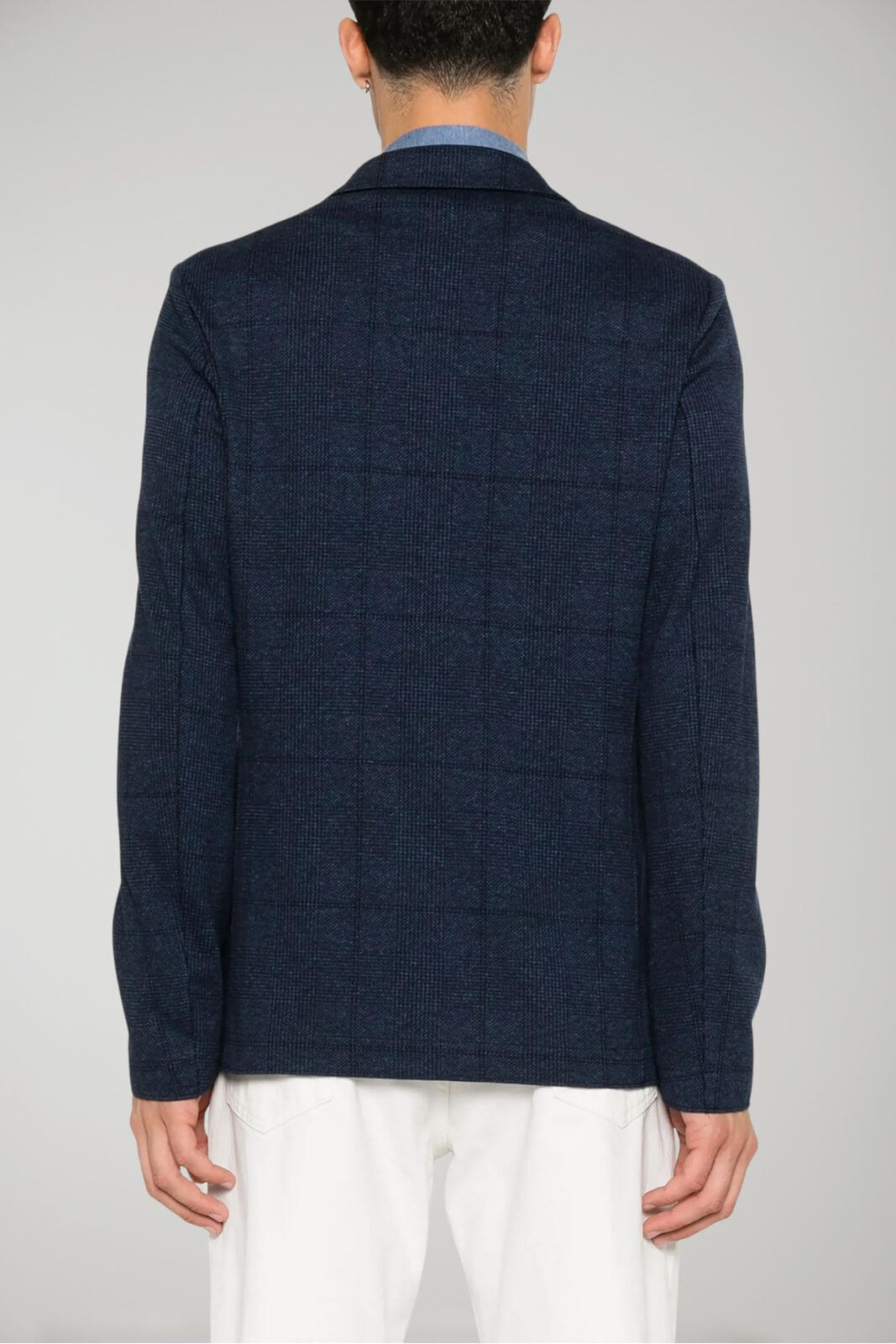 Giacca Harris Wharf London uomo monopetto Principe di Galles retro