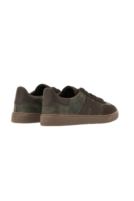 Hogan Sneakers Uomo in camoscio e pelle craquelé