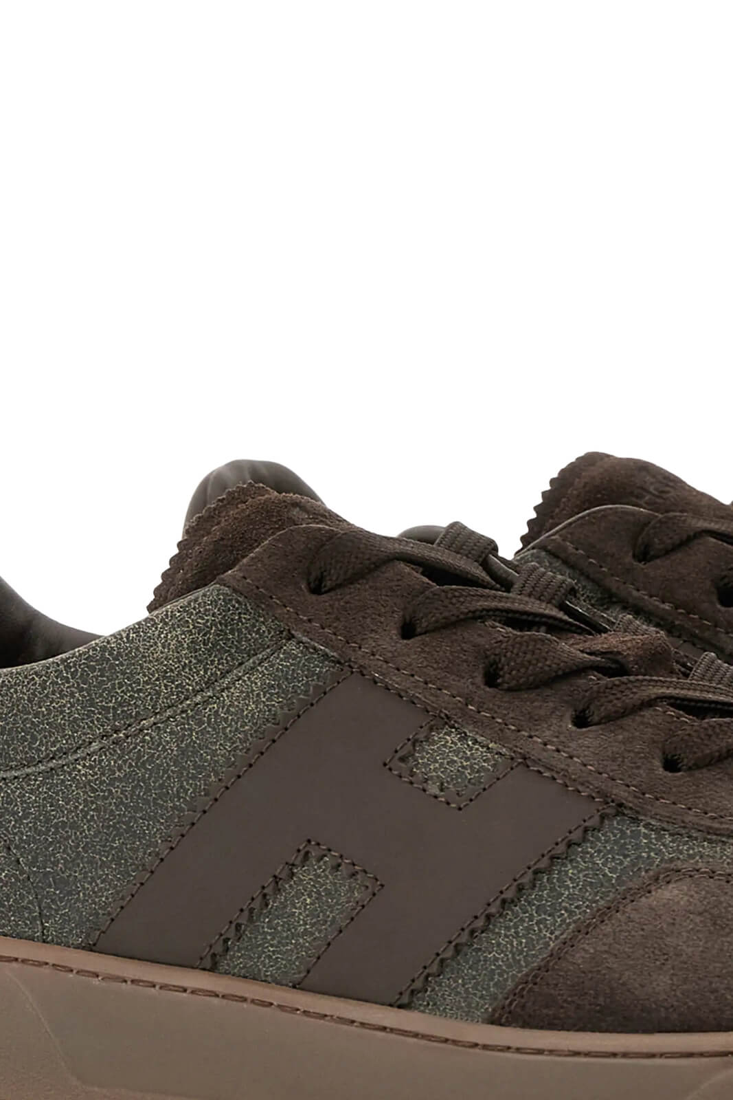 Hogan Sneakers Uomo in camoscio e pelle craquelé