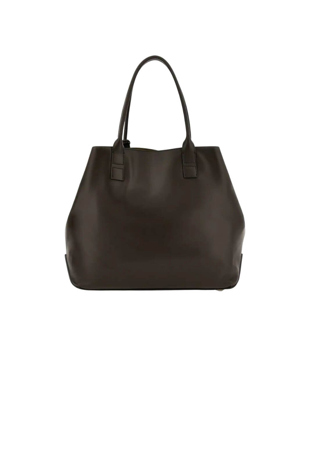 Hogan women's SHOPPING SCRIPT MEDIA bag in brown leather