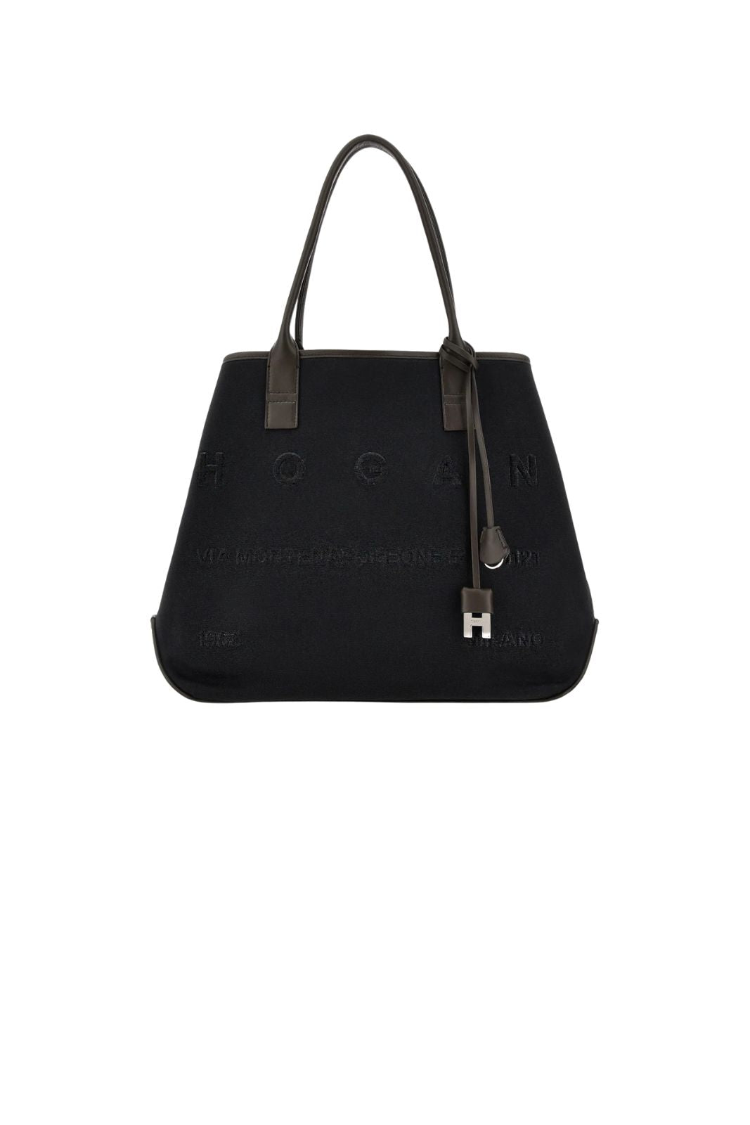 Bolso mediano negro SHOPPING SCRIPT de Hogan para mujer