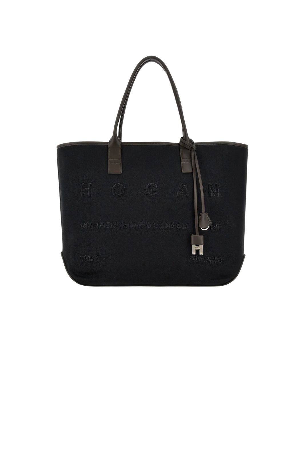 Hogan women's SHOPPING SCRIPT medium black bag
