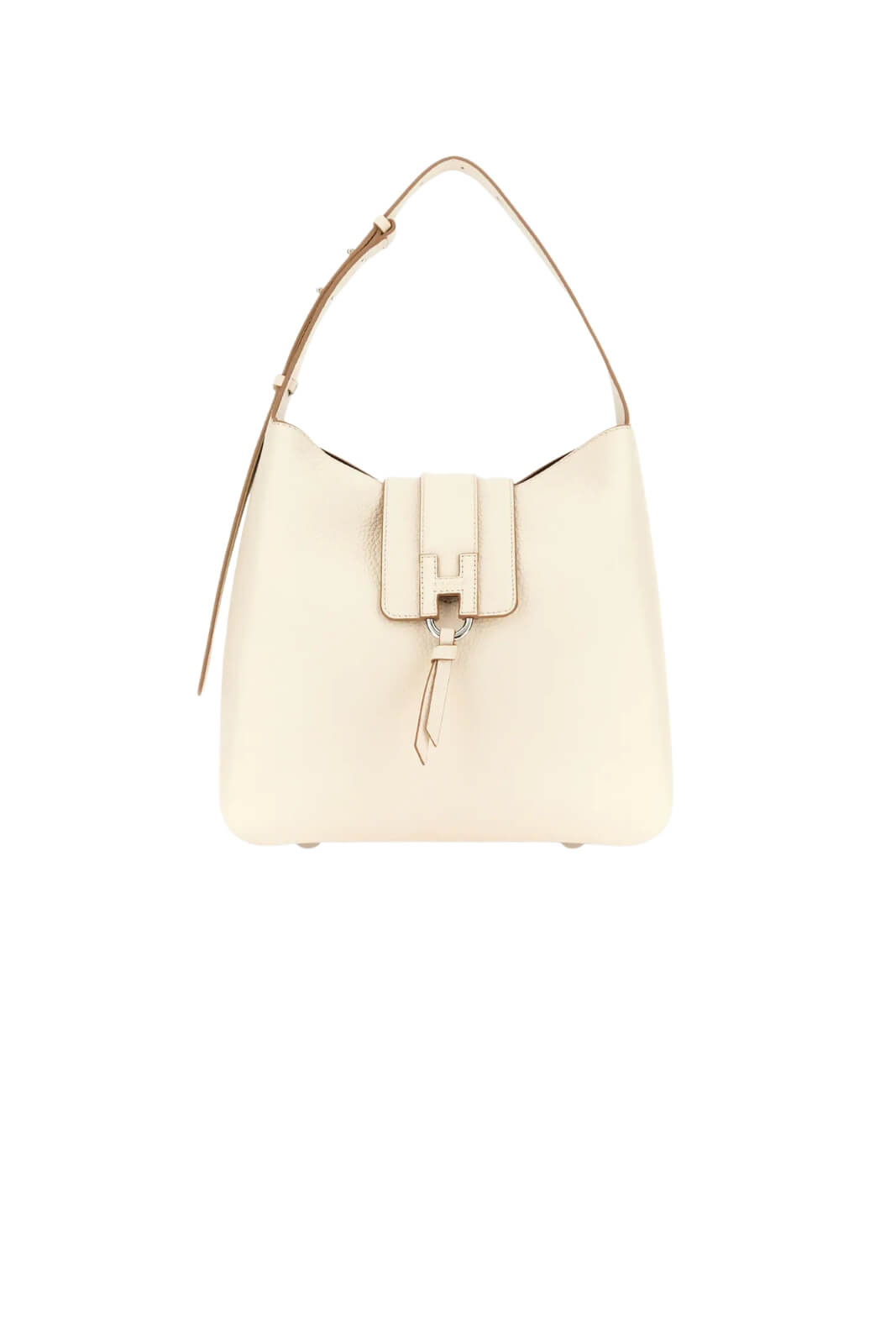 Borsa da donna Hogan modello Hobo in pelle martellata con manici e flap