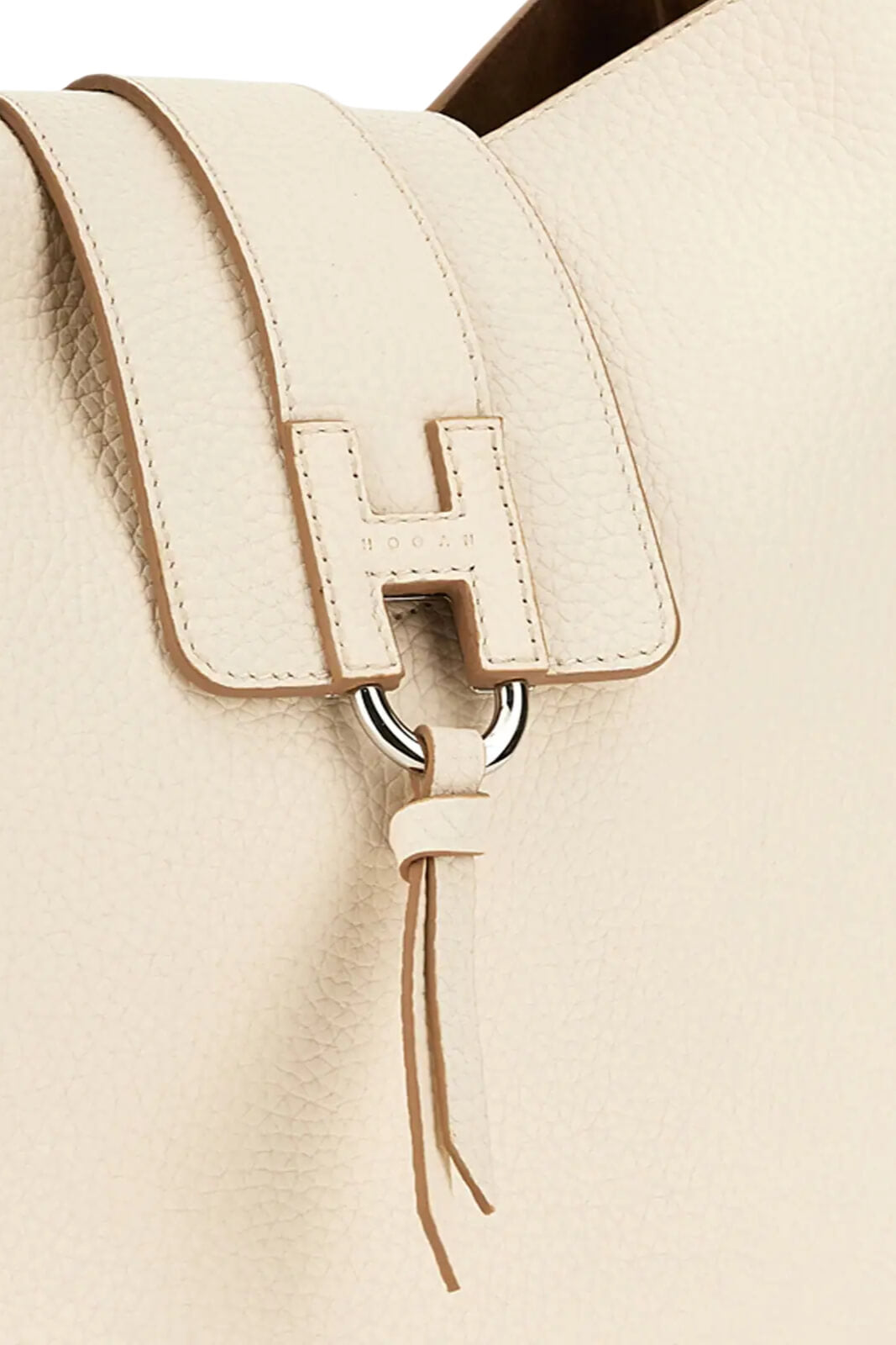 Borsa da donna Hogan modello Hobo in pelle martellata con manici e flap