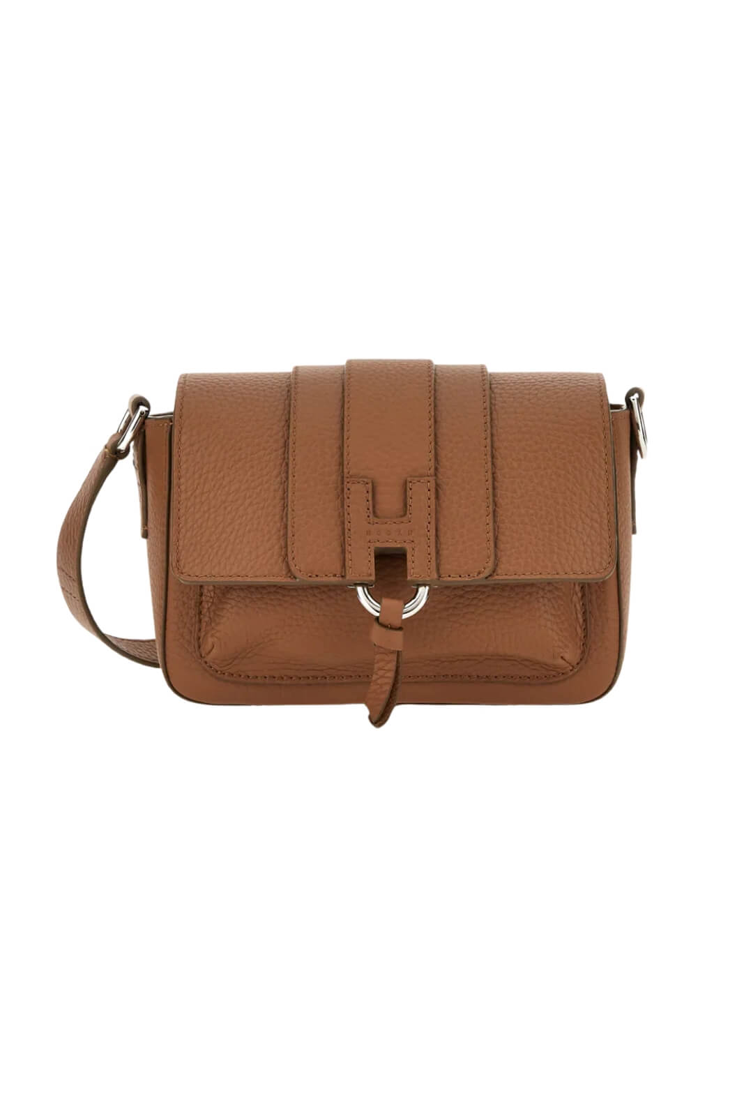 Borsetta da donna Hogan in pelle martellata con flap e manici regolabili