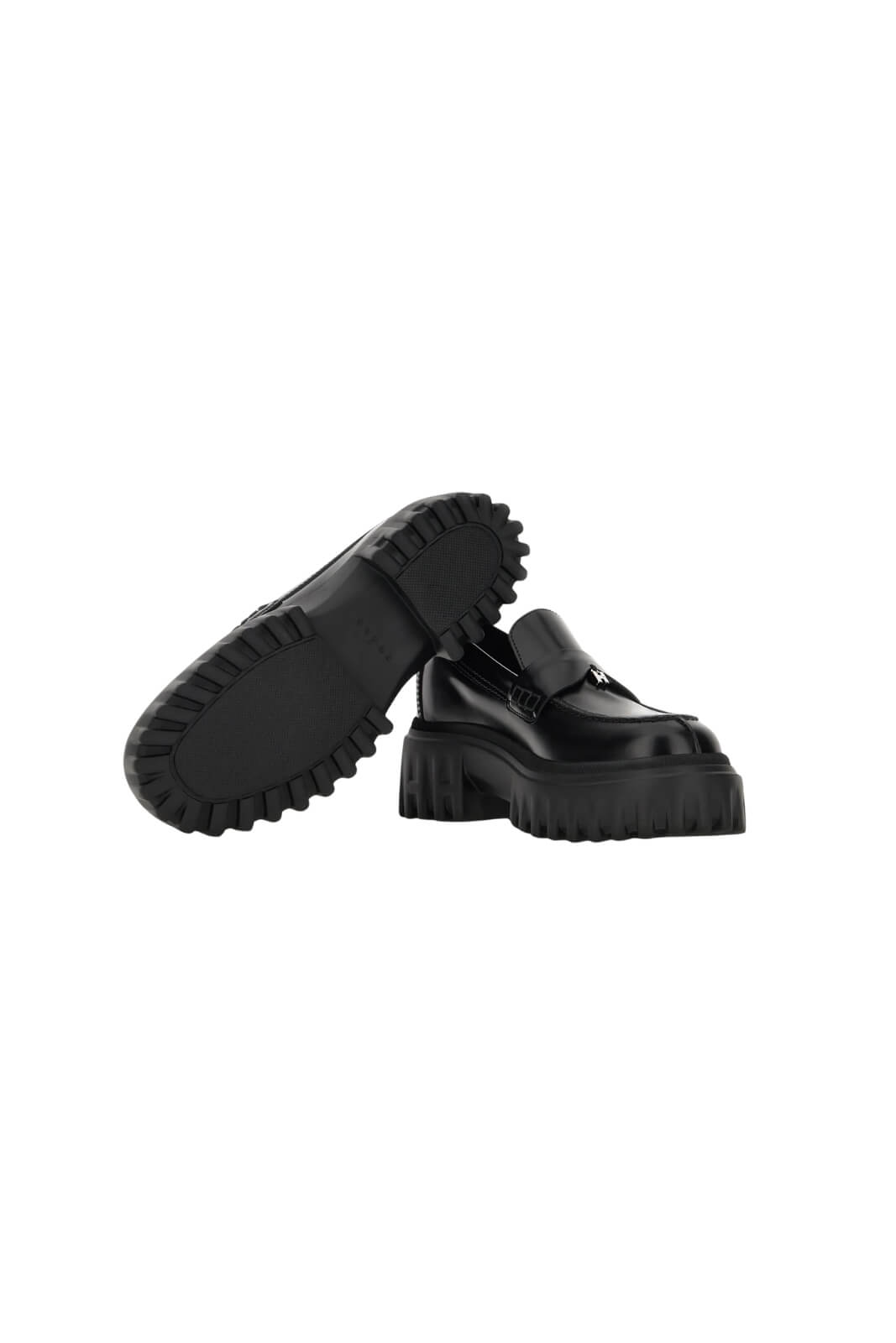 Mocassini da donna Hogan in pelle con fondo in gomma e charm dettaglio suola