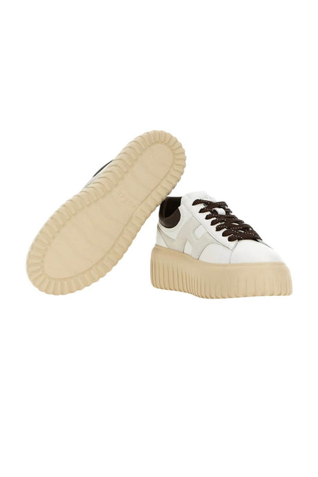 Hogan women's H STRIPES sneakers in white leather