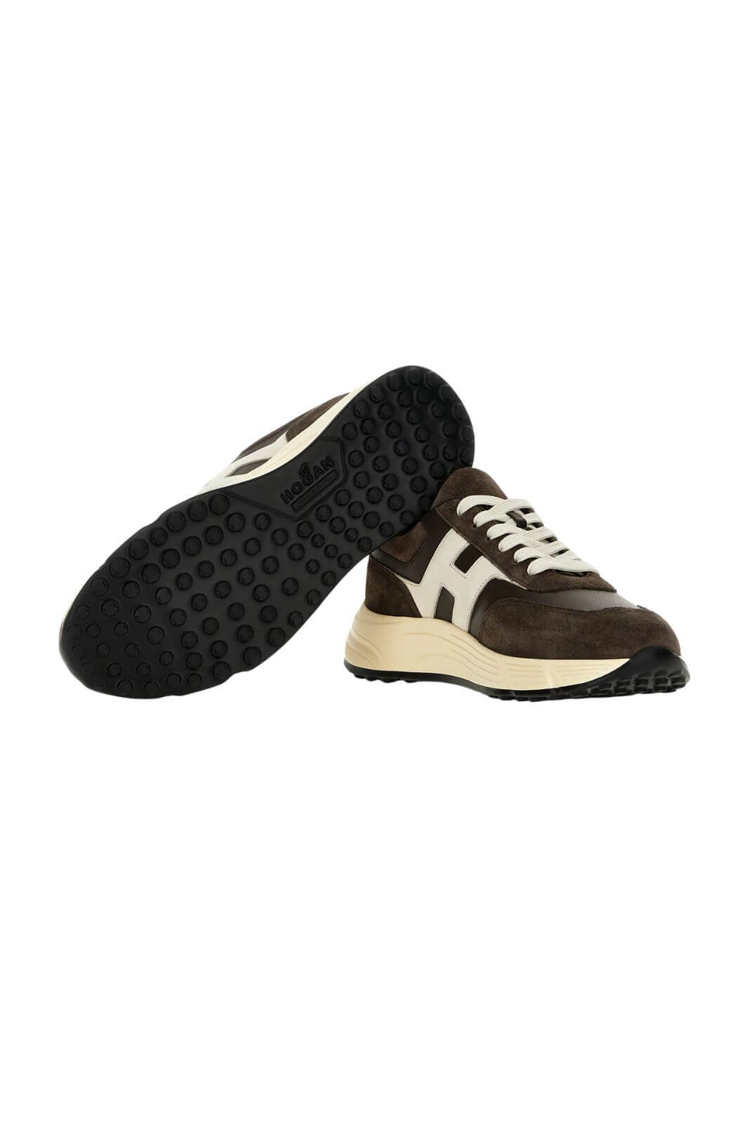 Hogan sneakers uomo HYPERLIGHT Scamosciate marrone