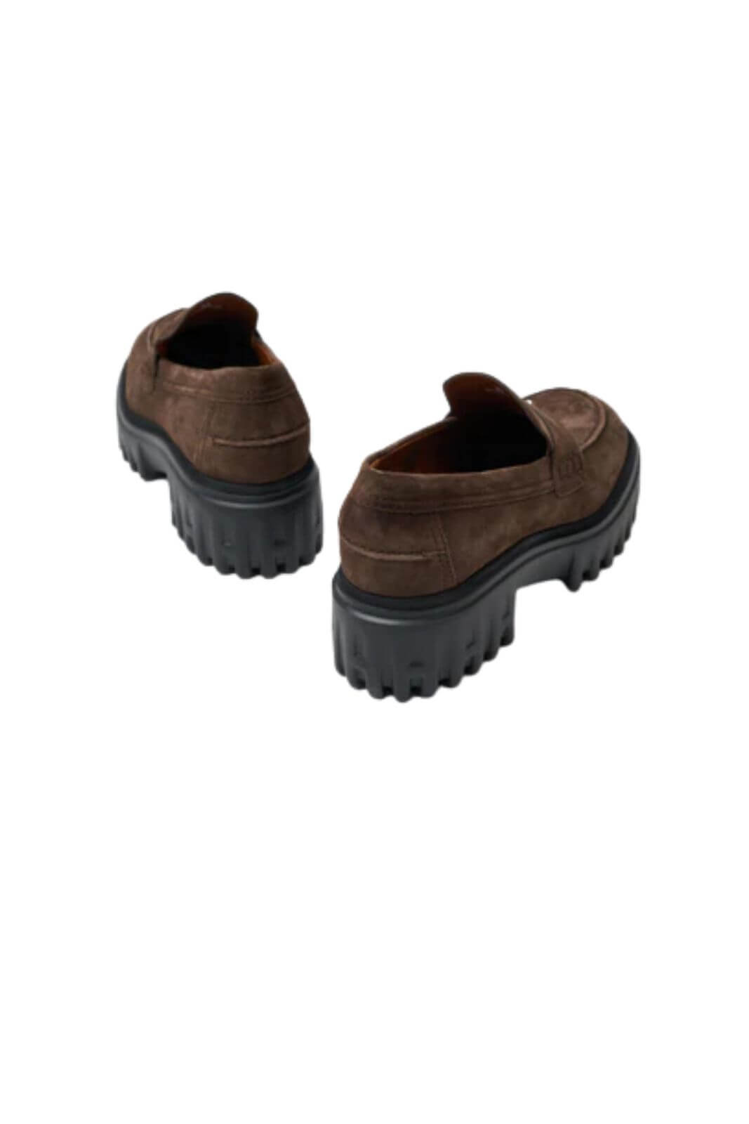 hogan mocassino donna in pelle scamosciata con charm logo