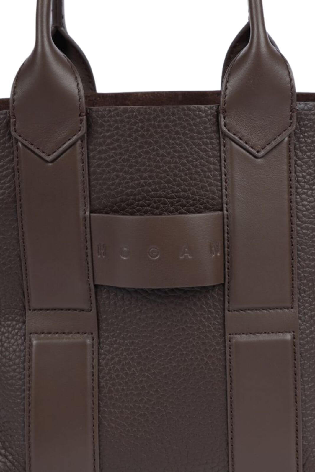 Hogan Borsa donna script in pelle martellata marrone dettaglio