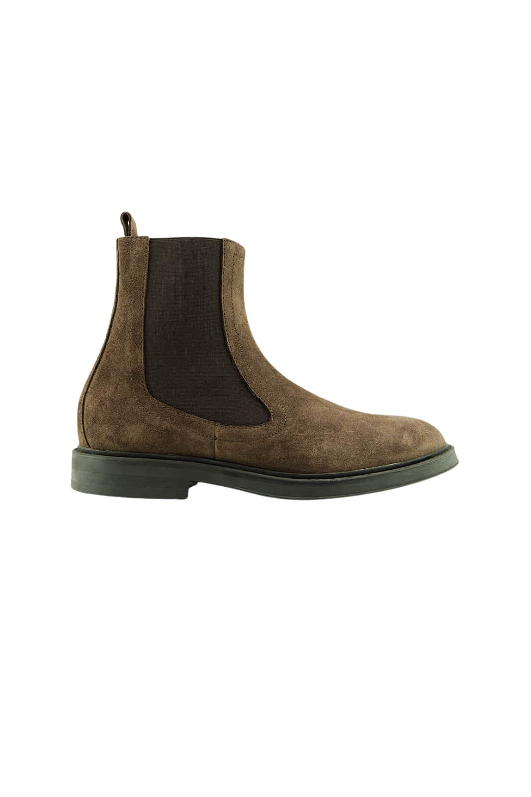 Stivaletti da uomo in pelle con inserto elastico lato