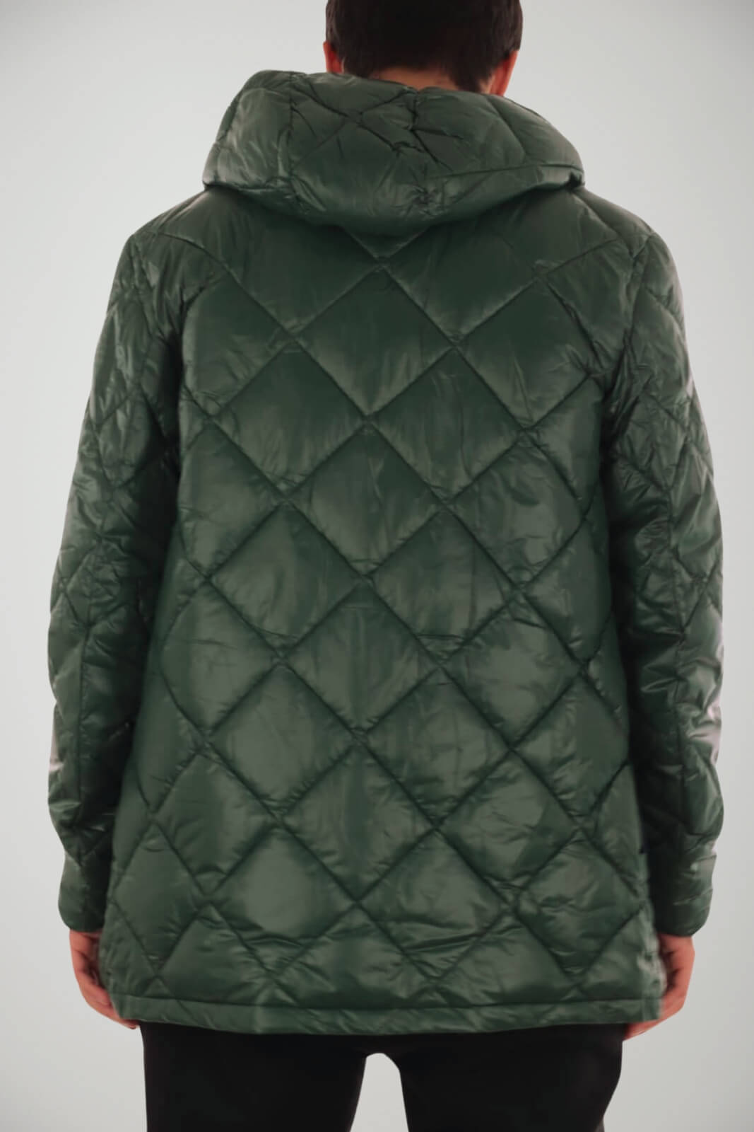 Piumino Husky da uomo trapuntato con cappuccio retro