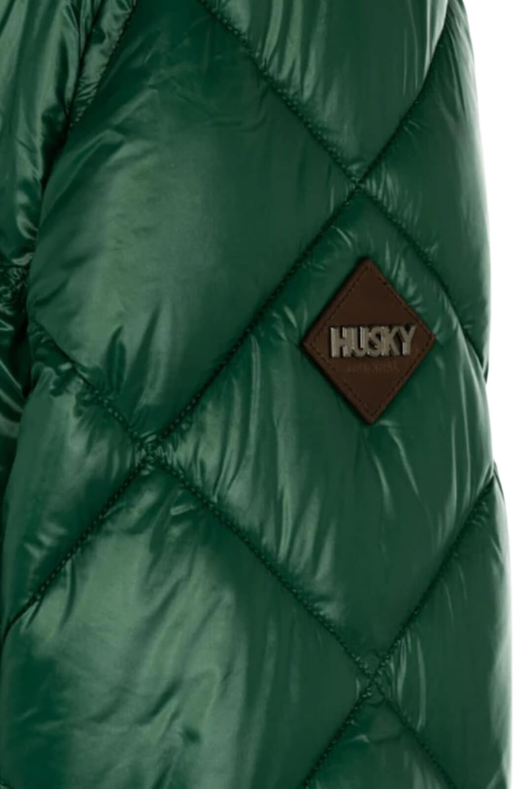 Piumino Husky da uomo trapuntato con cappuccio dettaglio