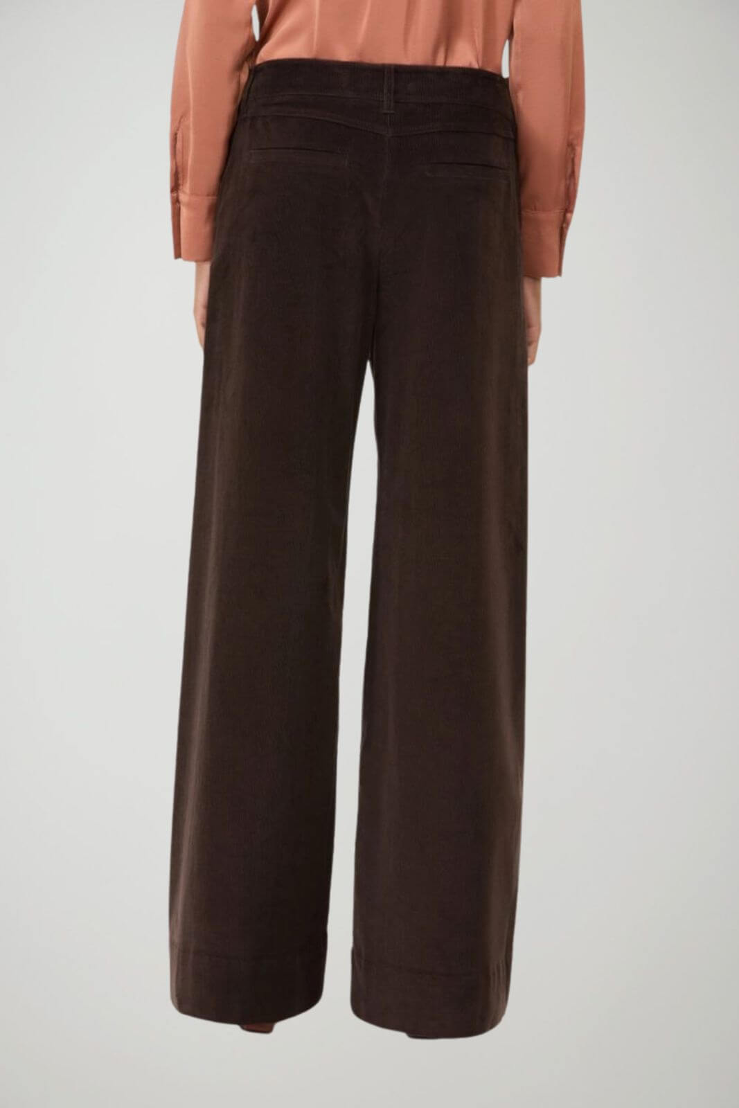 i Blues Pantaloni Donna Wide Leg in velluto / Marrone