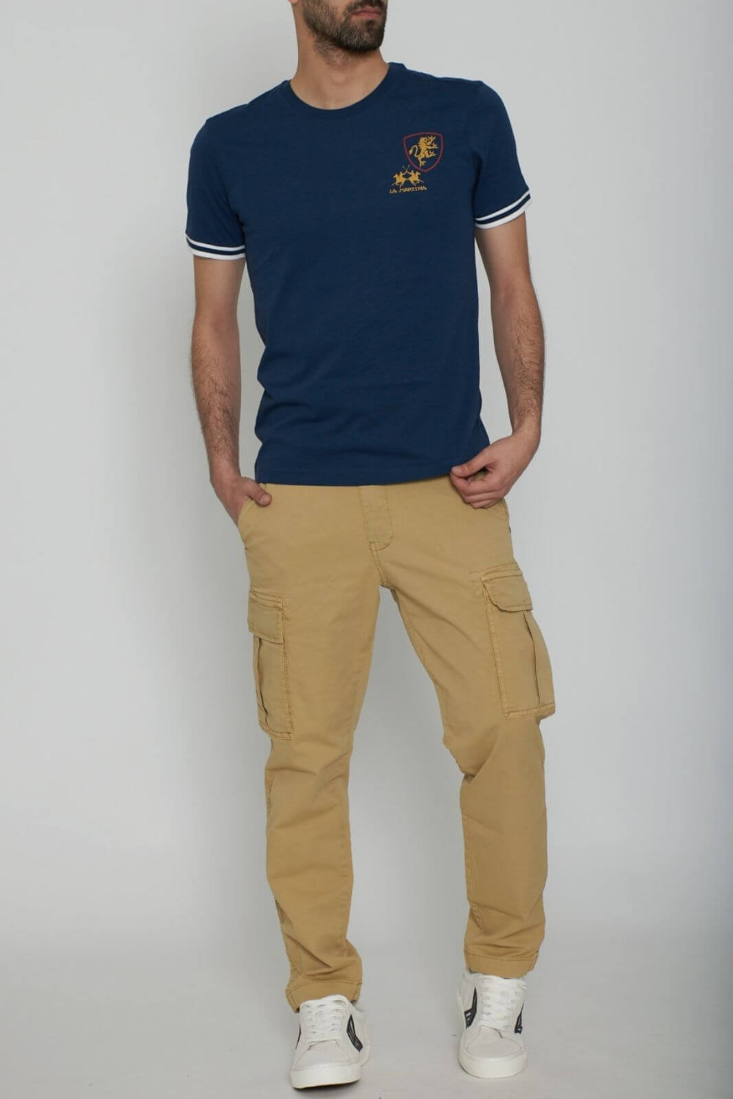 Impure Pantalone Uomo CARGO LONG CROPPED TWILL STRETCH