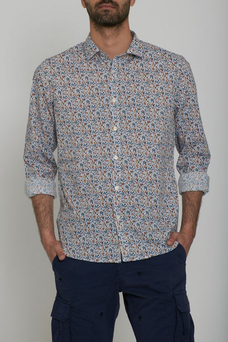 Camisa de hombre Impure con cuello italiano y corte ajustado