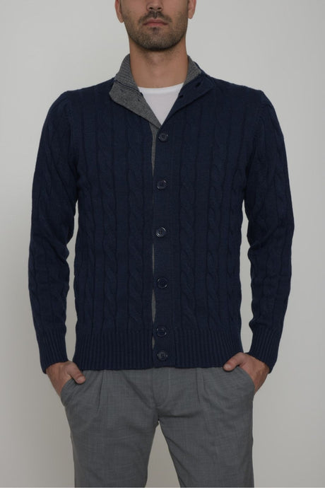Cashmere Company men's cable knit cardigan