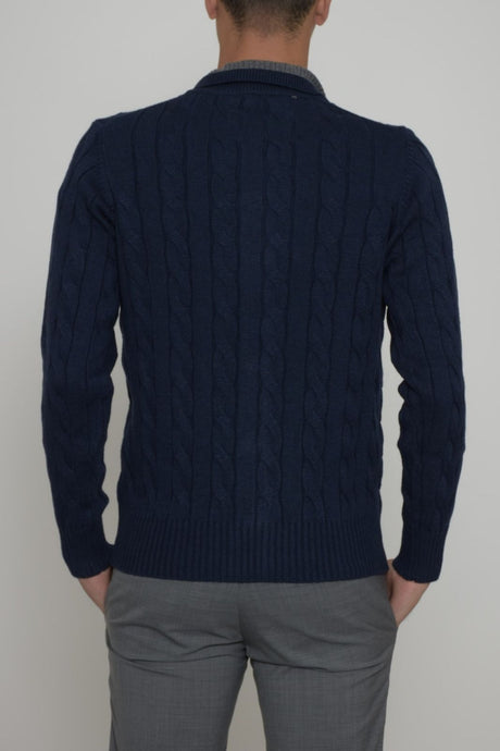 Cashmere Company men's cable knit cardigan