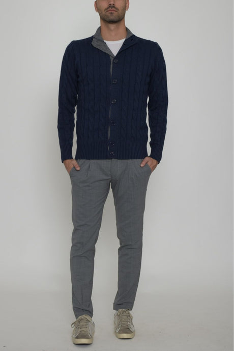 Cashmere Company men's cable knit cardigan