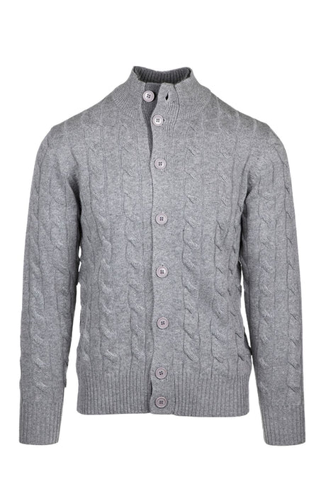 Cashmere Company men's cable knit cardigan