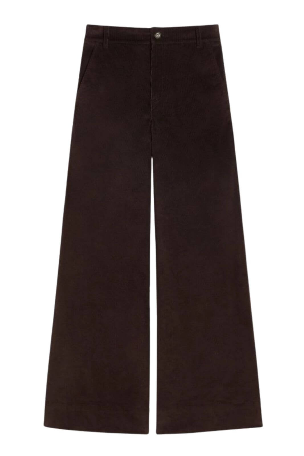 i Blues Pantaloni Donna Wide Leg in velluto / Marrone