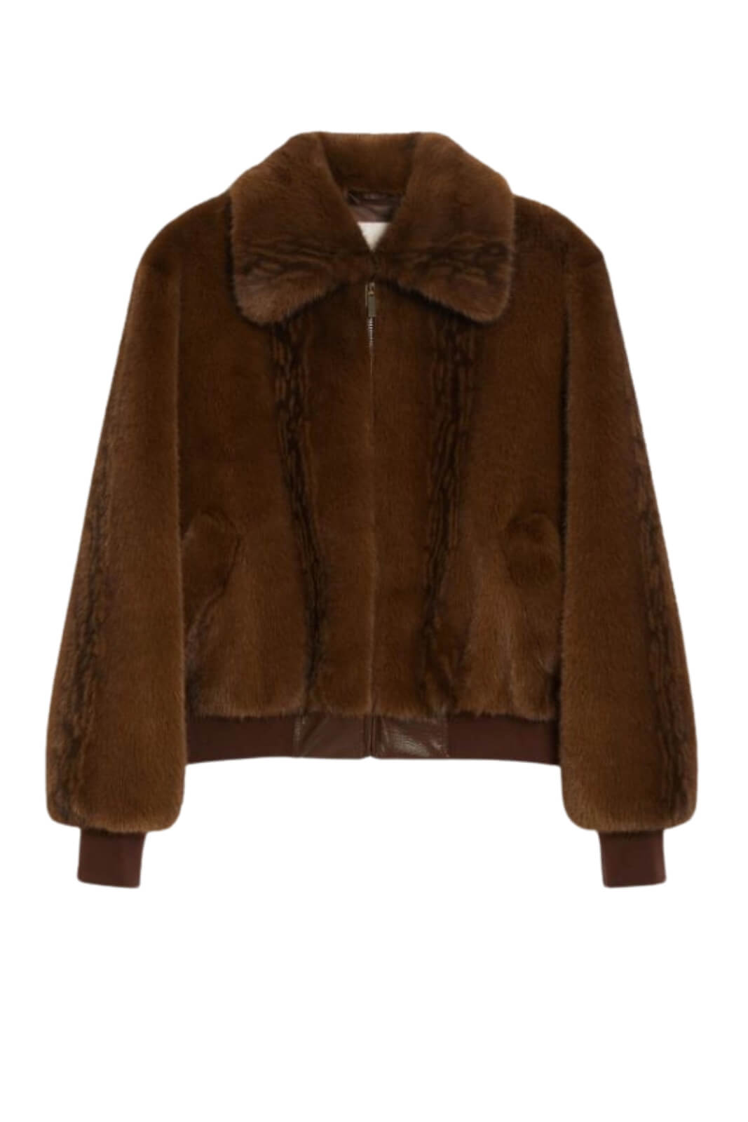 Bomber da donna I Blues in pelliccia sintetica fronte