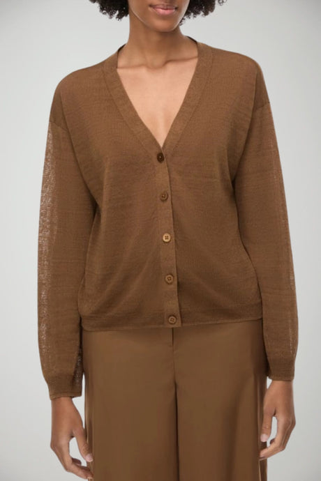 Iblues Cardigan Donna in misto lino / Castagna