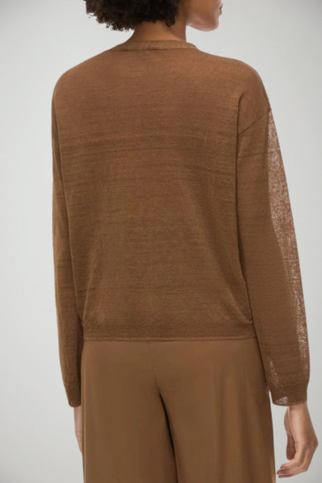 Iblues Cardigan Donna in misto lino / Castagna