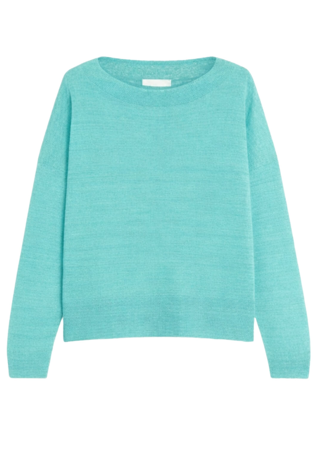 Iblues Maglia Donna scollo a barca misto lino / Acqua Marina
