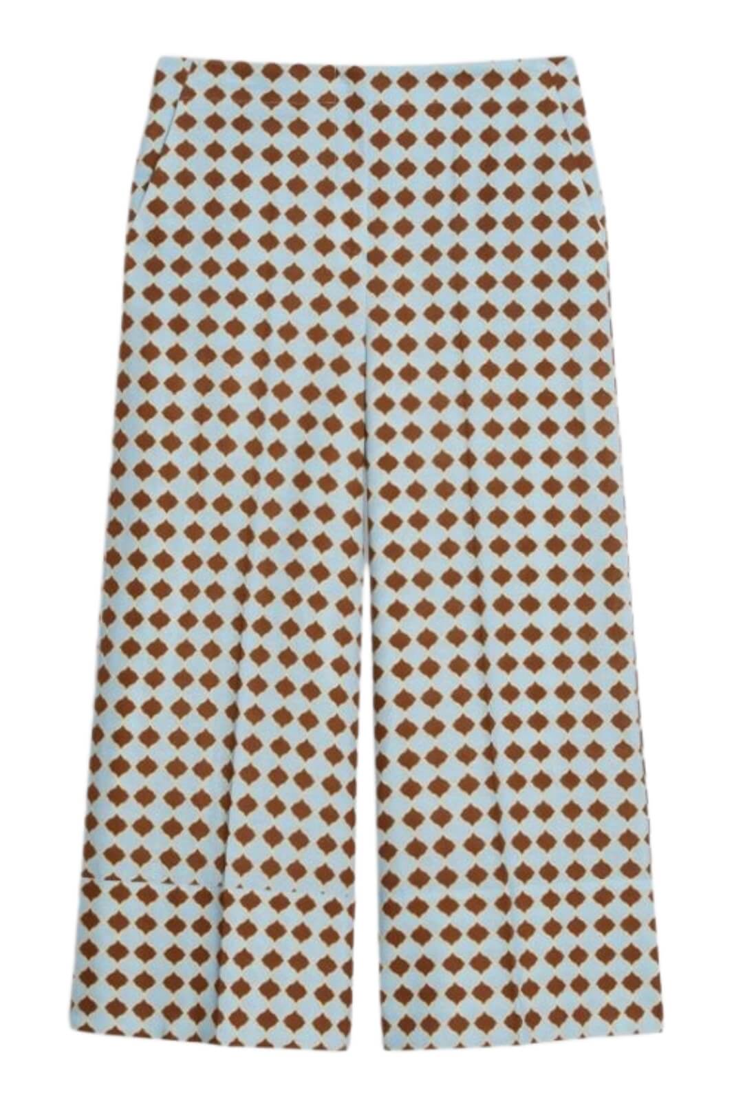 Iblues Pantaloni Donna in misto lino con stampa / Cacao